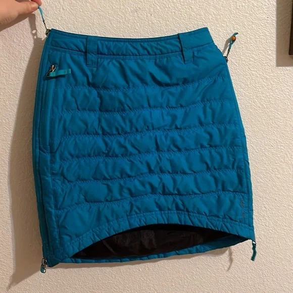 SKHOOP XS blue Scandinavian insulated down Winter skirt - Picture 5 of 8